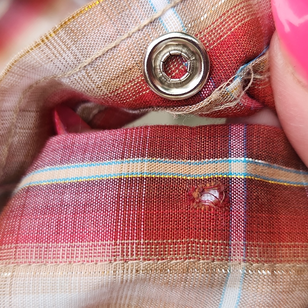 Men's Western Red Plaid Shirt - Picture 13 of 14